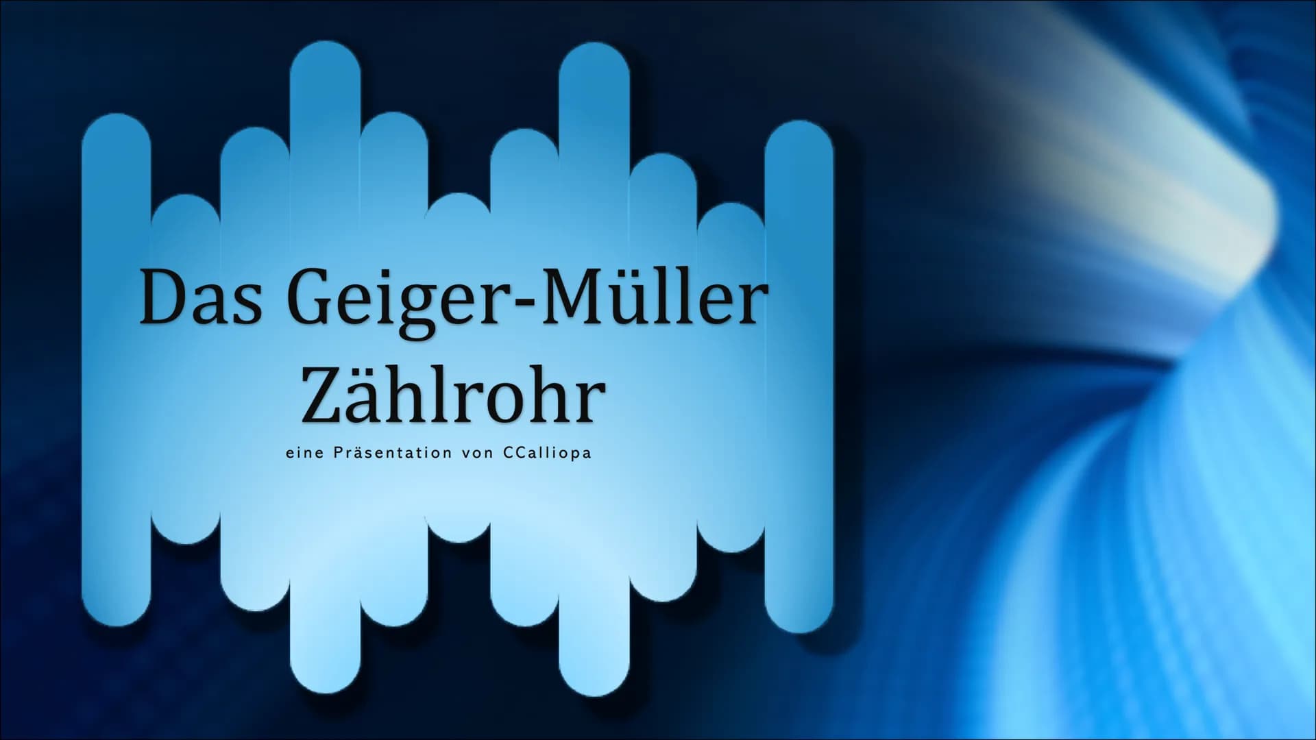 Das Geiger-Müller
Zählrohr
eine Präsentation von CCalliopa Inhalt
3 | Kurzgesagt - Was ist das GMZ? +
Geschichte des GMZs
●
●
●
4 | Aufbau
5