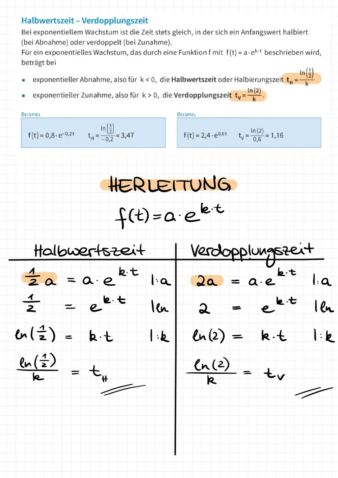 Exponentialfunktionen
Eigenschaften:
Für jede Exponentialfunktion mit y=b^x mit b>0 gilt:
- Graph verläuft oberhalb der x-Achse und durch de