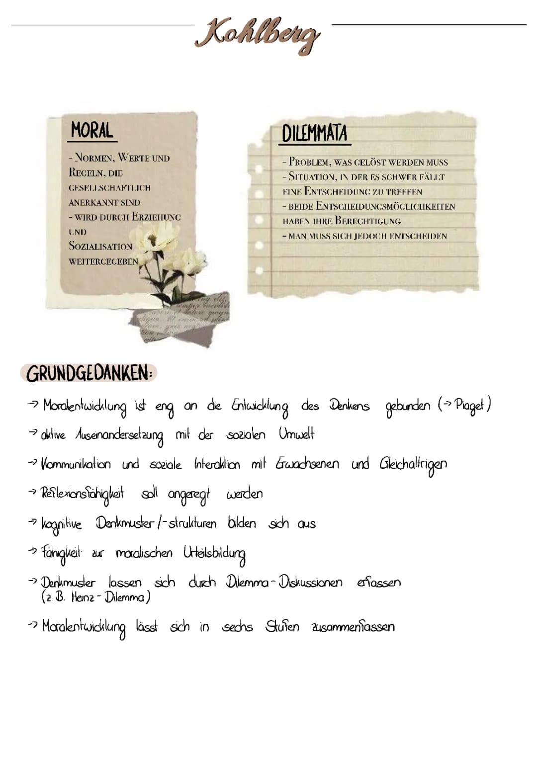 Kohlberg Stufenmodell einfach erklärt & Funktionen von Schule nach Fend