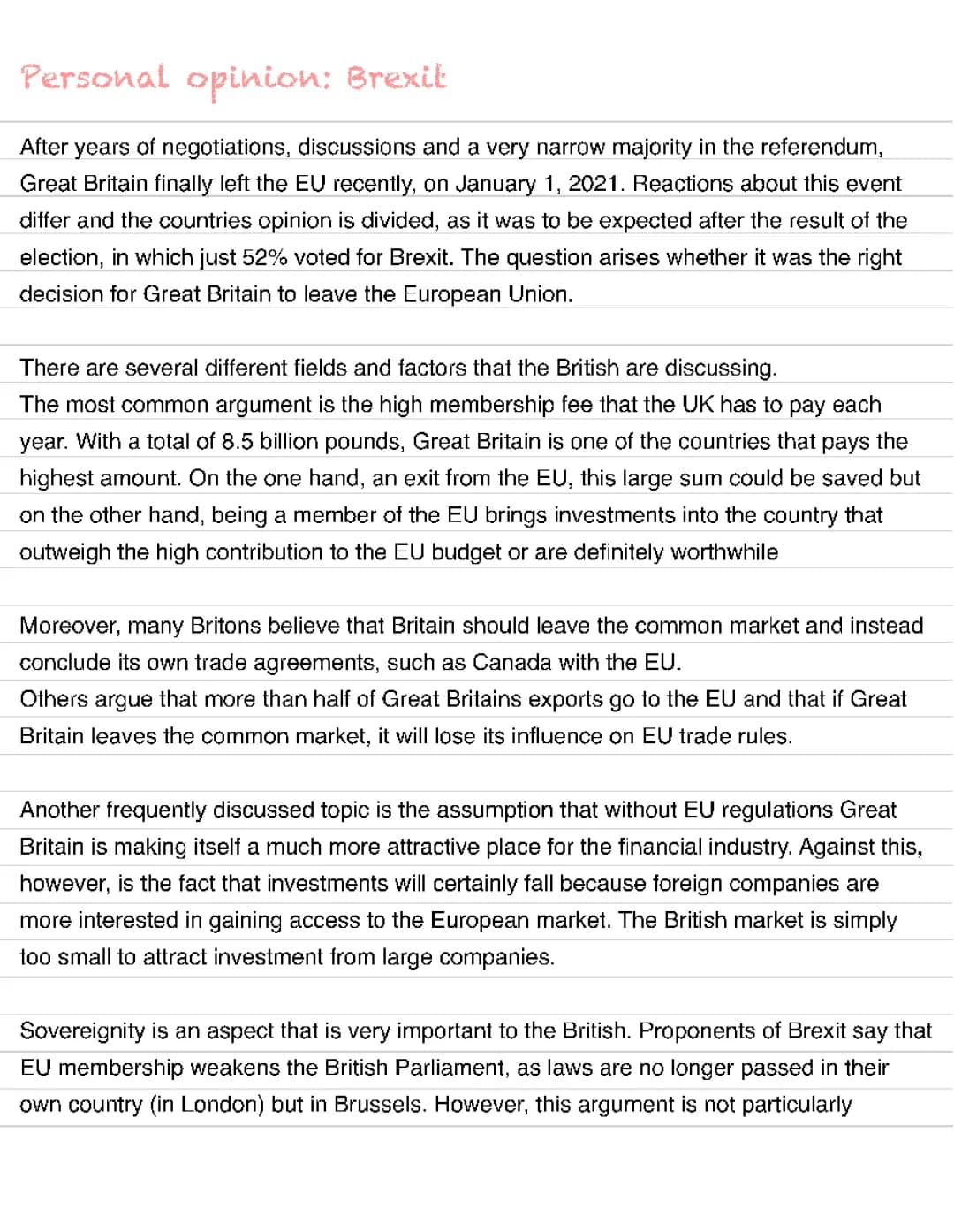 Understanding Brexit: Pros and Cons for the UK