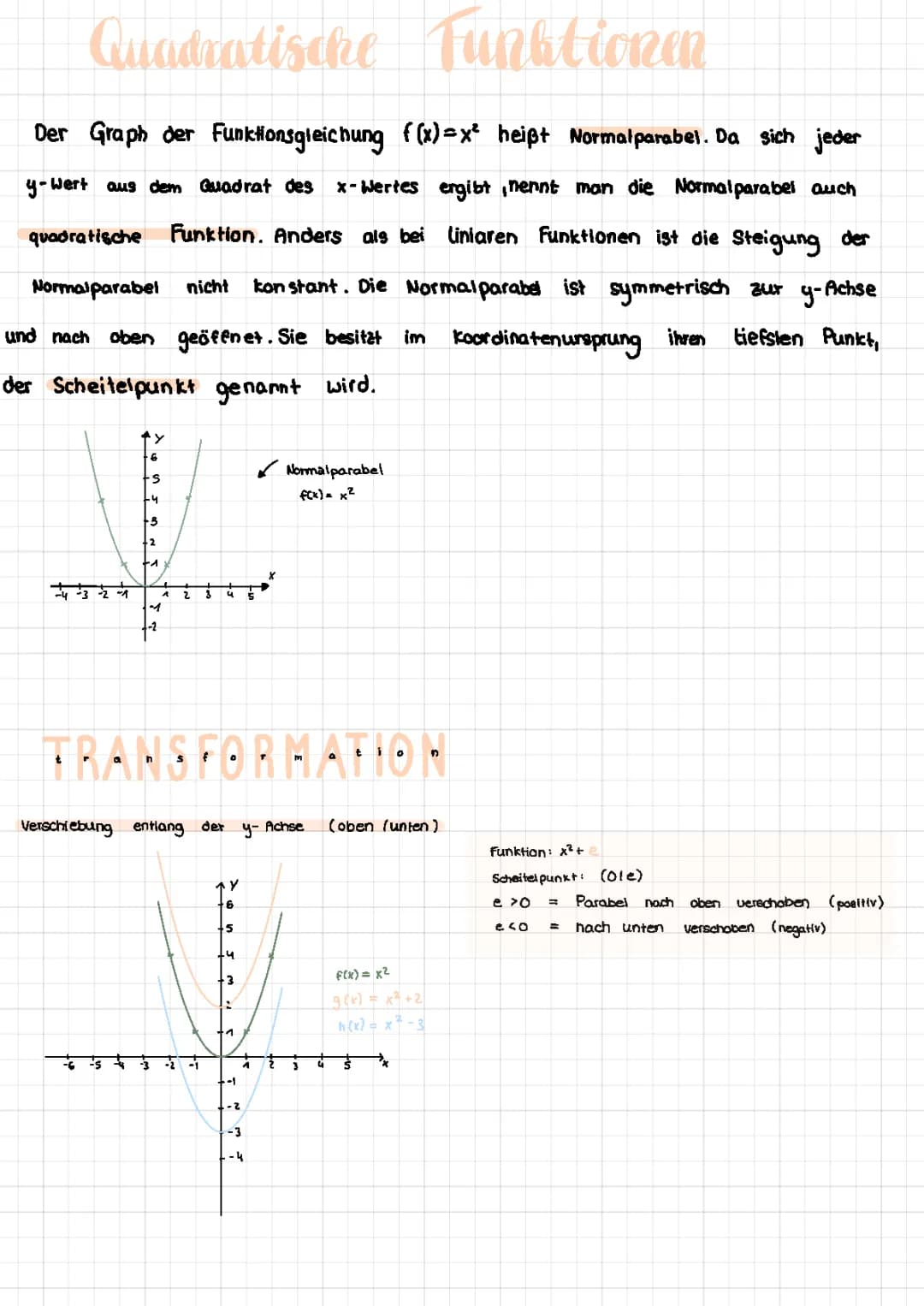 Quadratische Funktionen 