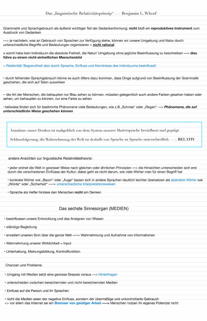 SPRACHE:
Q1.2 SPRACHE, MEDIEN, WIRKLICHKEIT
• Sprache als Medium, durch das wir uns mitteilen; denken und kommunizieren-> durch Laute
• Grun