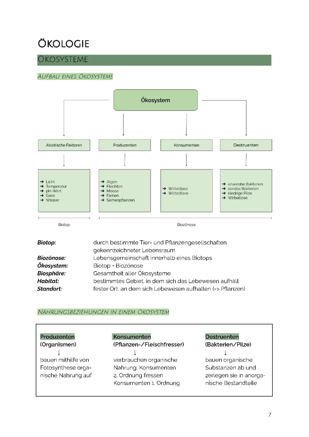 Ökologie - Ökosysteme 