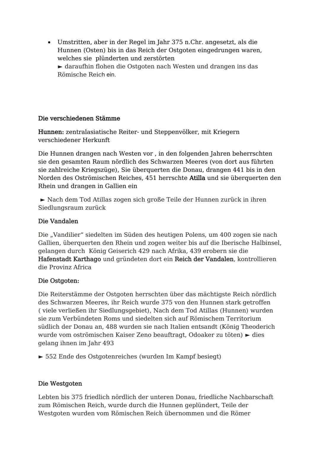 Die Völkerwanderung - 2. Semester
Die Situation des Römischen Reiches im 3. Jahrhundert:
Druck von außen, Situation an den Grenzen: Bedrohun