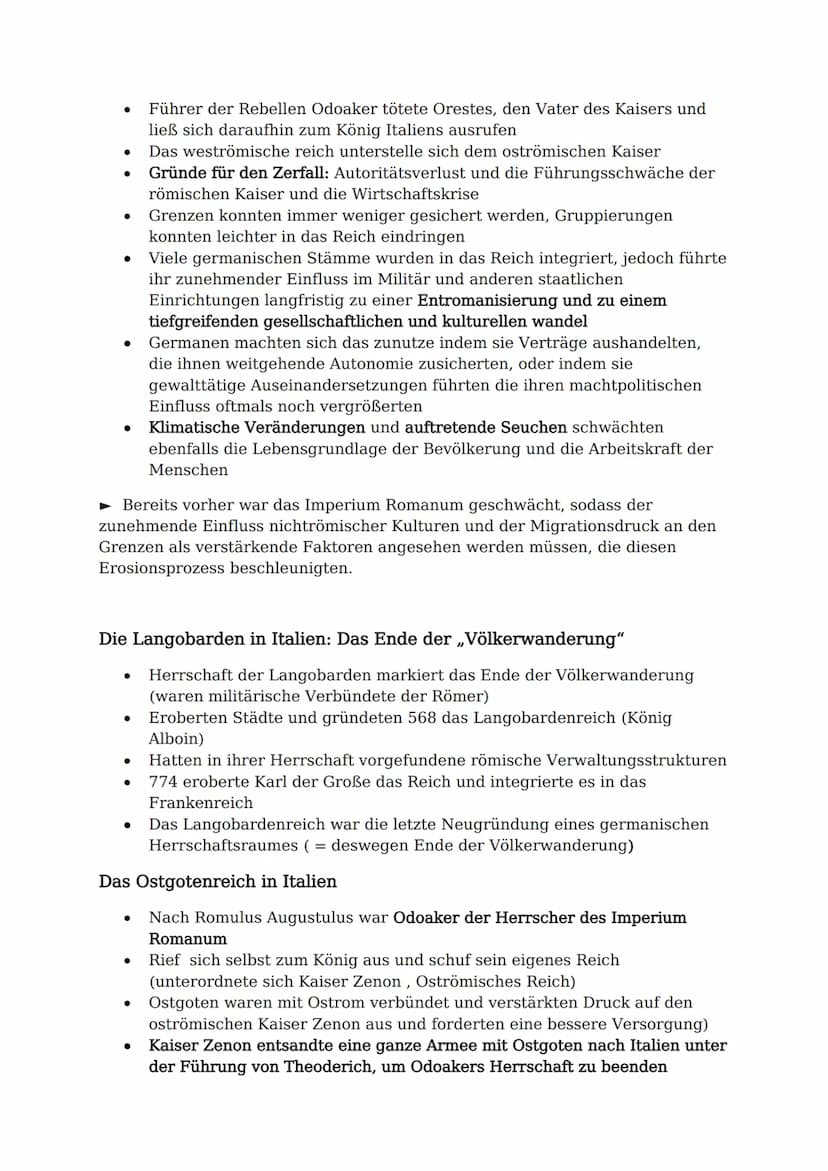 Die Völkerwanderung - 2. Semester
Die Situation des Römischen Reiches im 3. Jahrhundert:
Druck von außen, Situation an den Grenzen: Bedrohun