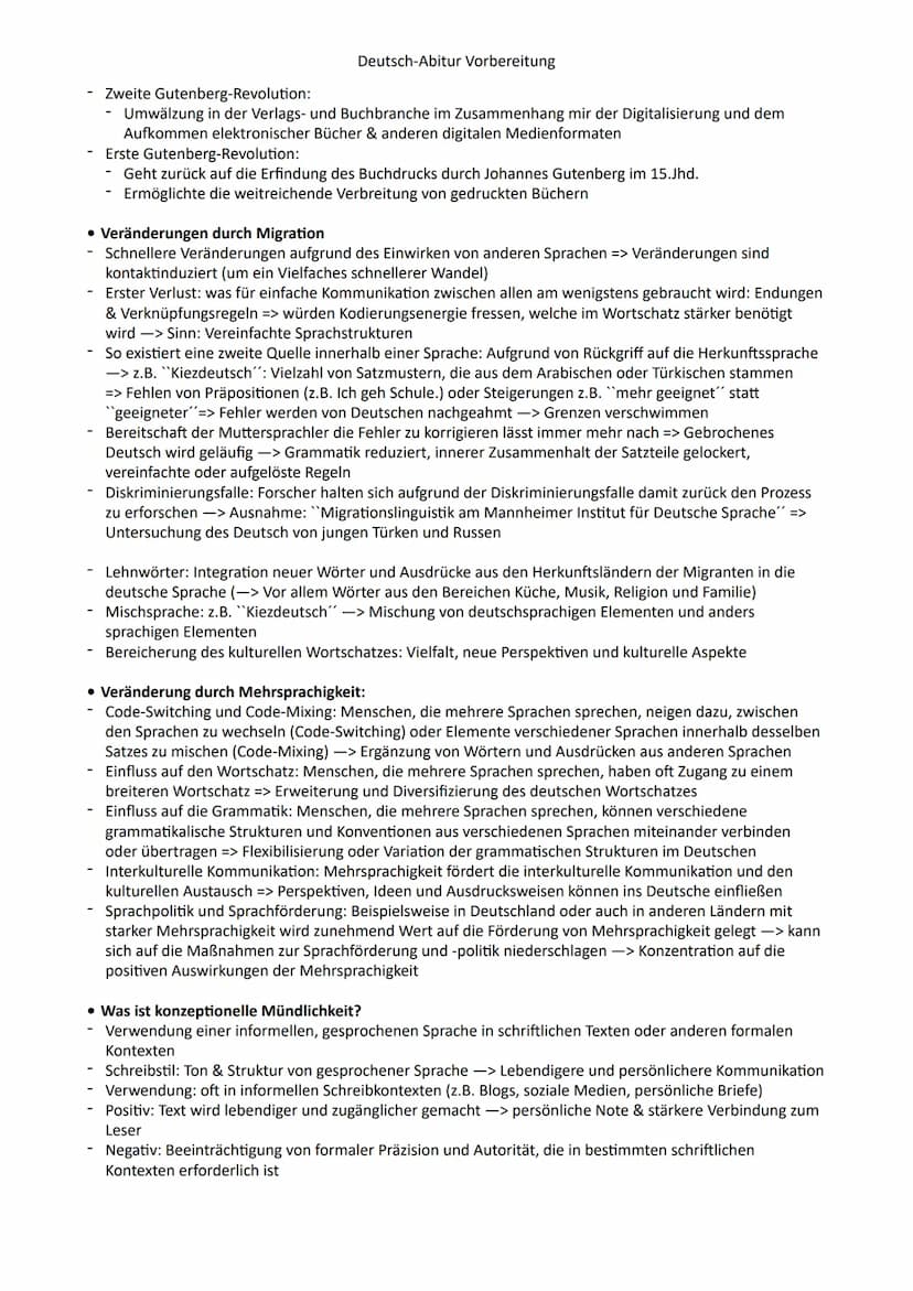 Inhaltsverzeichnis:
Deutsch-Abitur Vorbereitung
Deutsch-Lernzettel GK/ Abitur NRW
1. Sprache Spracherwerbsmodelle (Ontogenetischer Spracherw