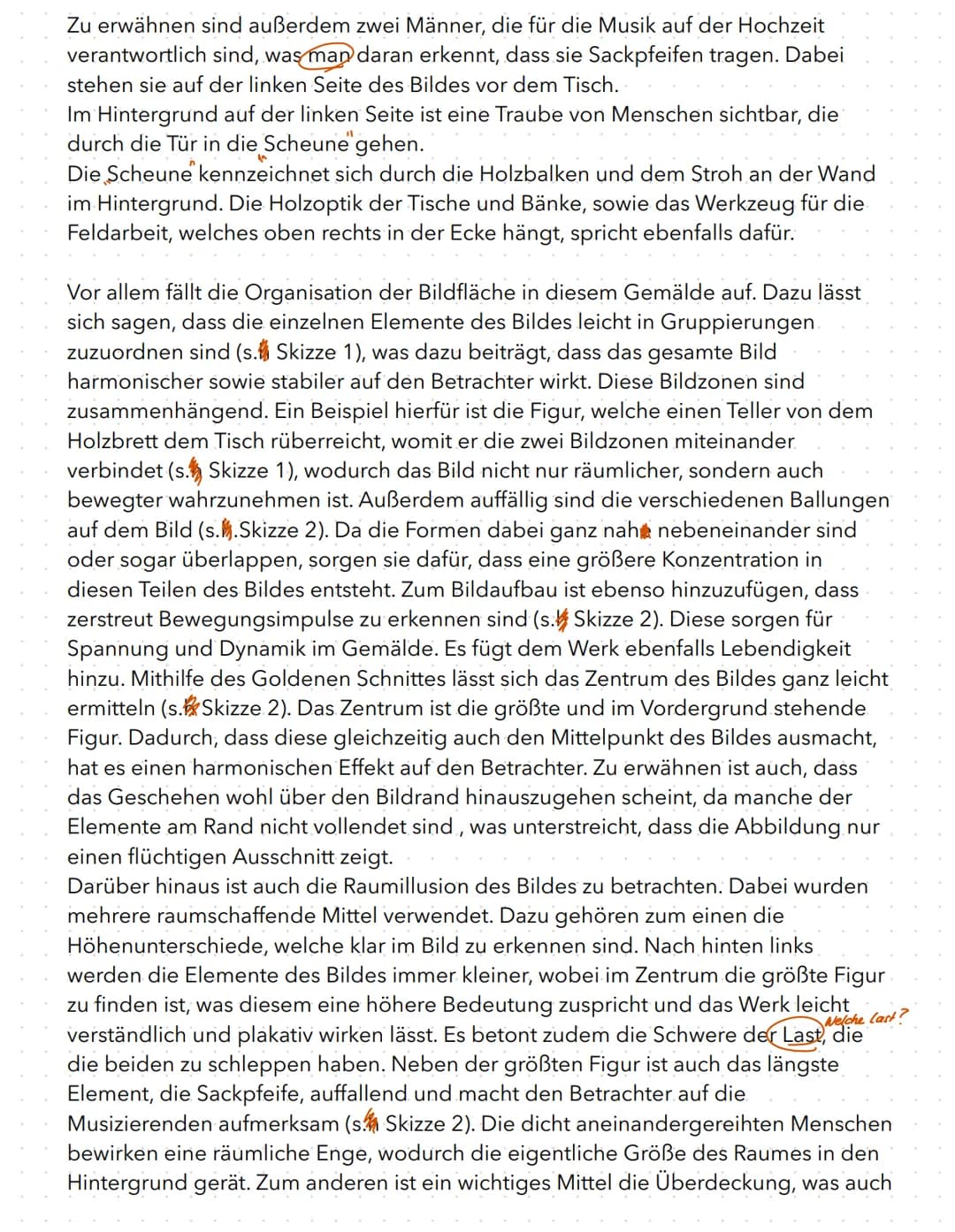 Beim erstmaligen Betrachten des Bildes fällt sofort die gemütliche und warme
u Atmosphäre auf. Durch die Perspektive lässt es sich direkt in