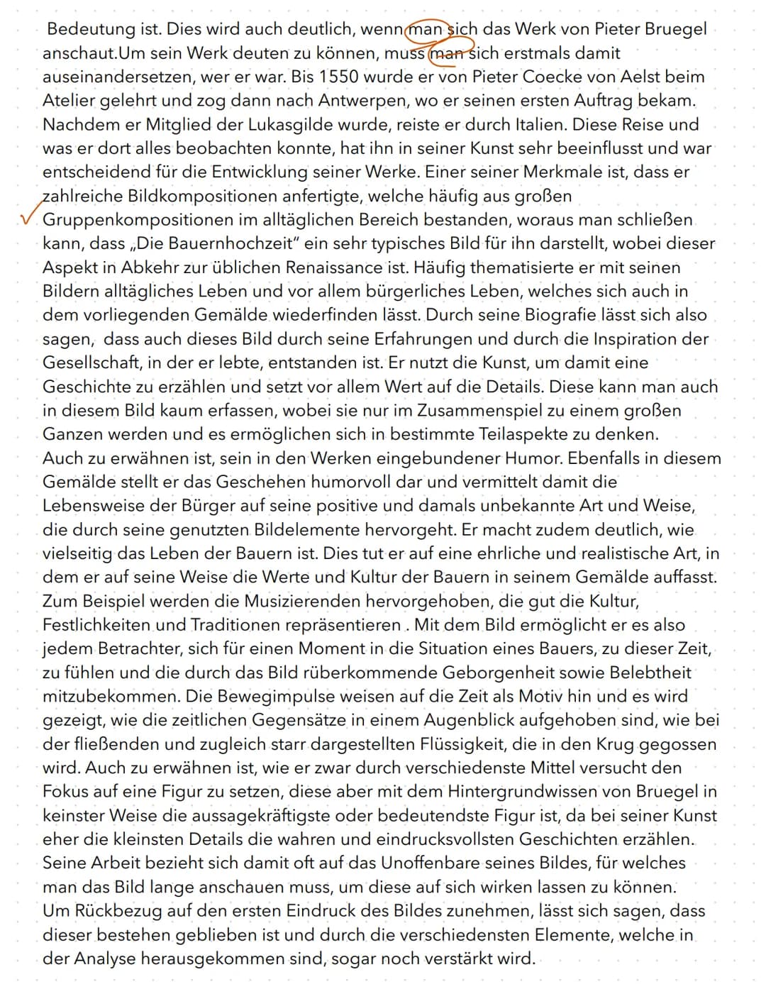 Beim erstmaligen Betrachten des Bildes fällt sofort die gemütliche und warme
u Atmosphäre auf. Durch die Perspektive lässt es sich direkt in