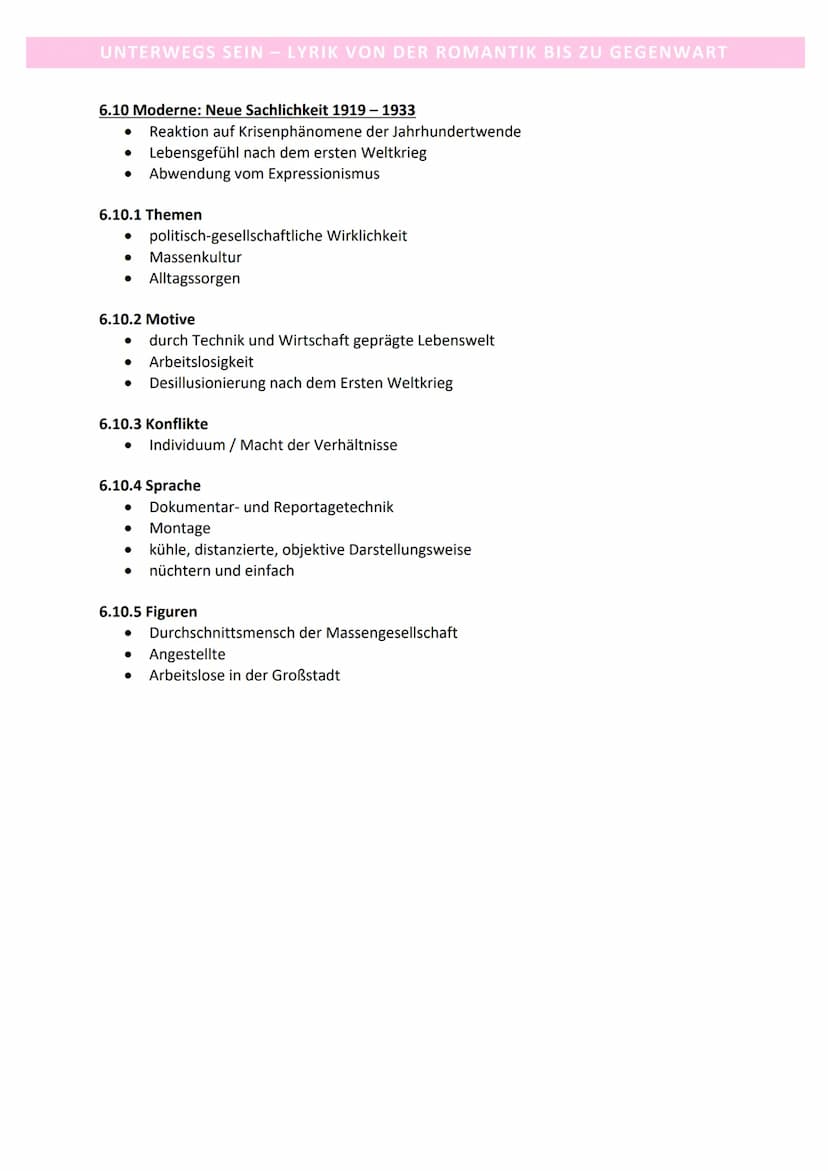 UNTERWEGS SEIN - LYRIK VON DER ROMANTIK BIS ZU GEGENWART
6.1 Dimensionen des Reisens
6.1.1 Reisen
●
● Dienstreisen
● Sehnsucht, Fernweh, Hei