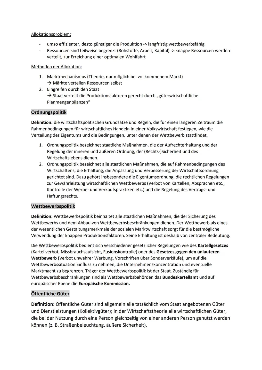 Abitur Wirtschaft Zusammenfassung (Staat)
Ordoliberalismus
Vorstellungen einer
Wirtschaftsordnung
für die BRD
Walter Eucken (1891-1950)
Ordo