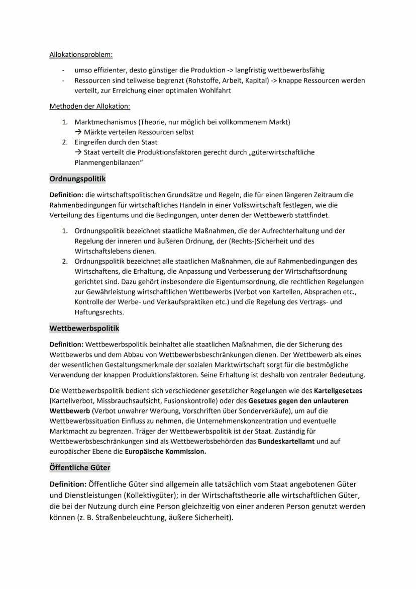 Abitur Wirtschaft Zusammenfassung (Staat)
Ordoliberalismus
Vorstellungen einer
Wirtschaftsordnung
für die BRD
Walter Eucken (1891-1950)
Ordo