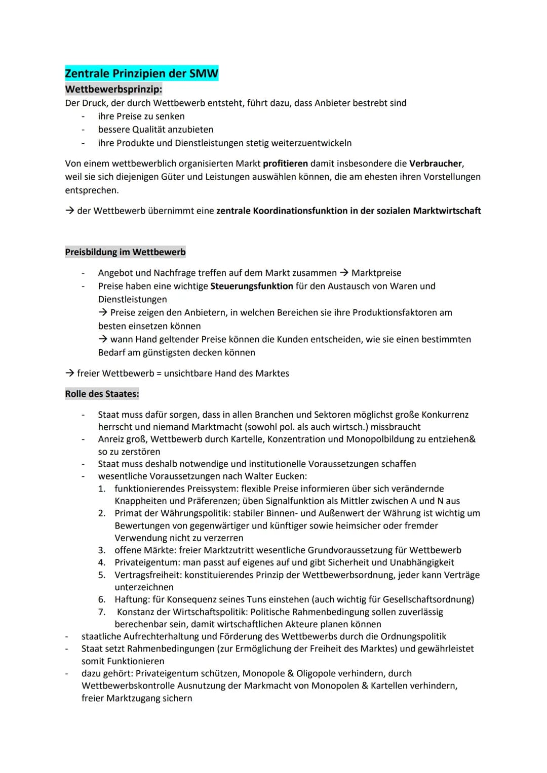Abitur Wirtschaft Zusammenfassung (Staat)
Ordoliberalismus
Vorstellungen einer
Wirtschaftsordnung
für die BRD
Walter Eucken (1891-1950)
Ordo