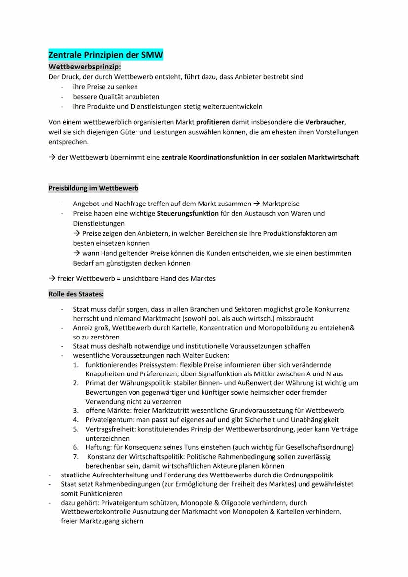Abitur Wirtschaft Zusammenfassung (Staat)
Ordoliberalismus
Vorstellungen einer
Wirtschaftsordnung
für die BRD
Walter Eucken (1891-1950)
Ordo