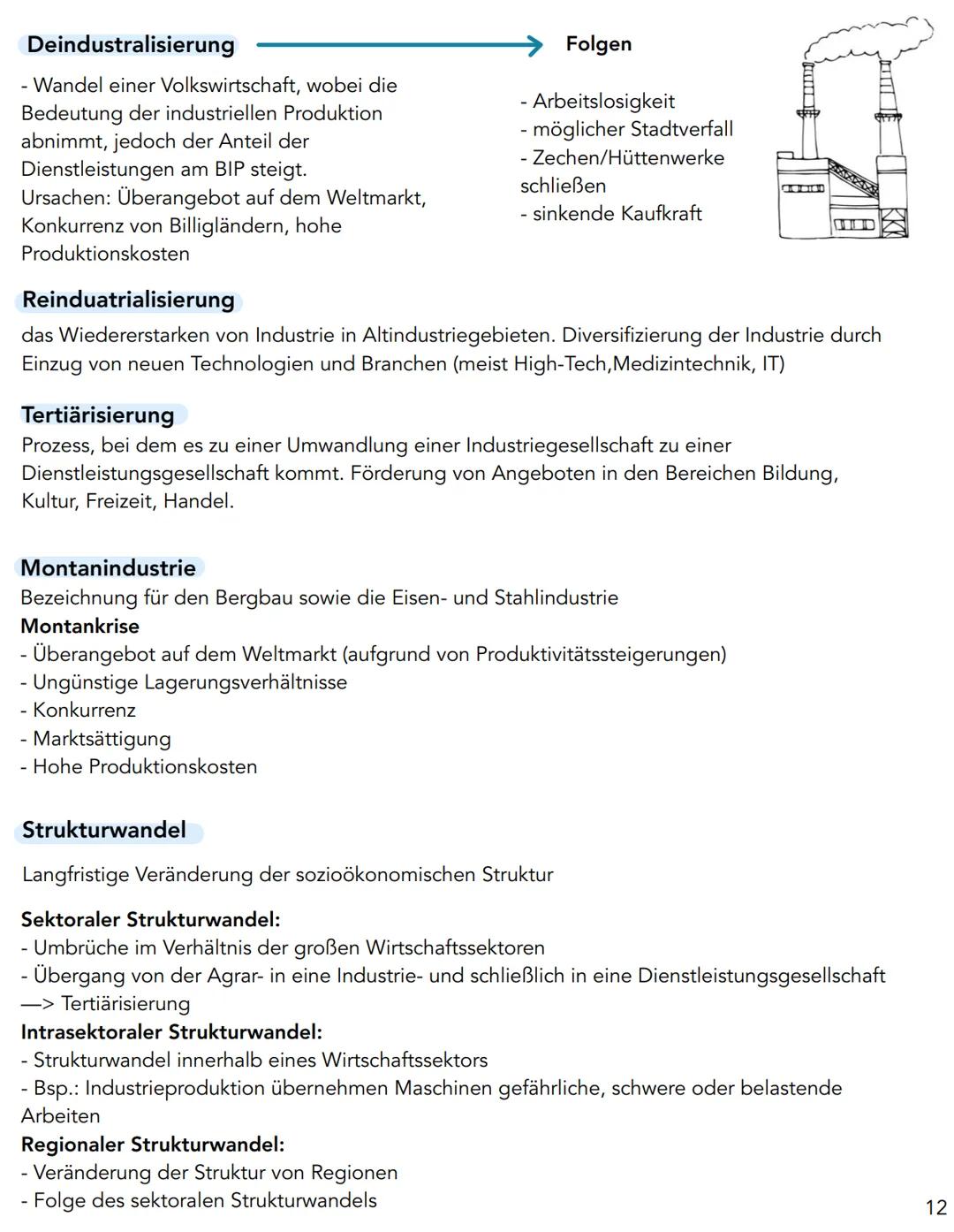 Strukturwandel
Wirtschaftssektoren
W
Primärer Sektor:
Urproduktion (Erstellung materieller Güter organischer Natur)
Landwirtschaft, Forstwir