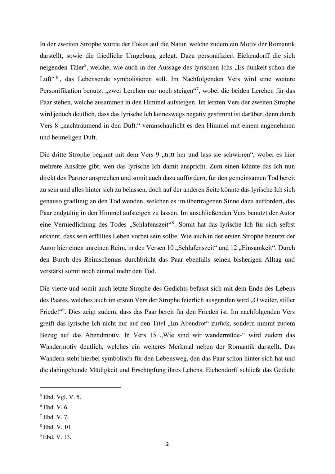 GEDICHTANALYSE
Joseph von Eichendorff - Im Abendrot
Das mir vorliegende Gedicht „Im Abendrot" vom bekannten deutschen Schriftsteller Joseph
