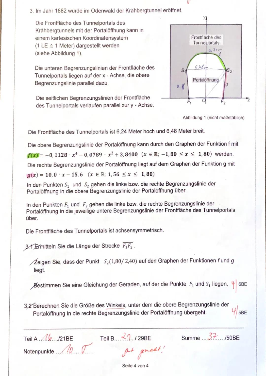 Name, Vorname. Allegra...Mafomann
1. Klausur Grundkurs Mathematik 11/1
Thema: Grenzwerte und Einführung in die Differenzialrechnung
Teil A (