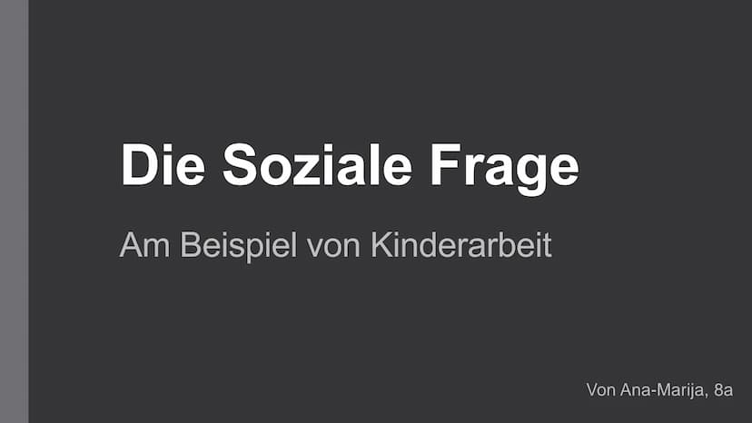 1. Soziale Frage
Mit diesem Begriff werden die sozialen Probleme bezeichnet, die es in
Deutschland seit Mitte des 19. Jahrhunderts als Folge