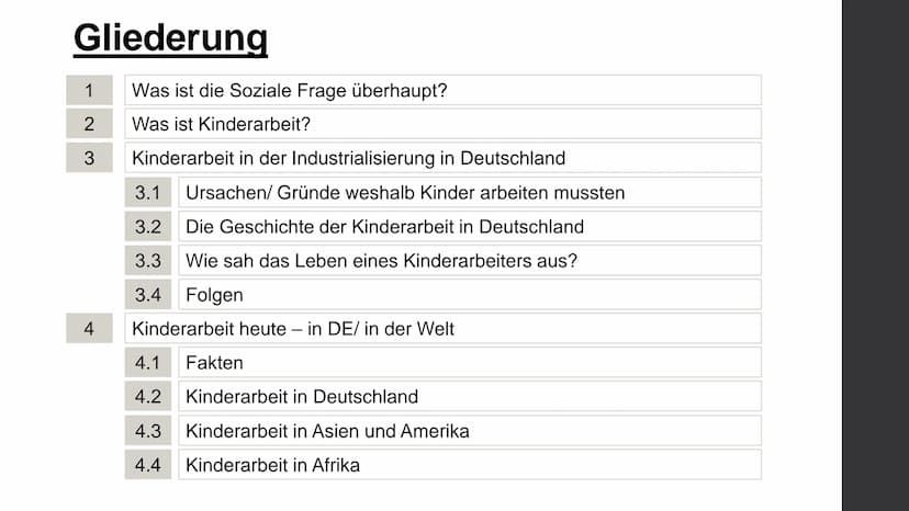 1. Soziale Frage
Mit diesem Begriff werden die sozialen Probleme bezeichnet, die es in
Deutschland seit Mitte des 19. Jahrhunderts als Folge