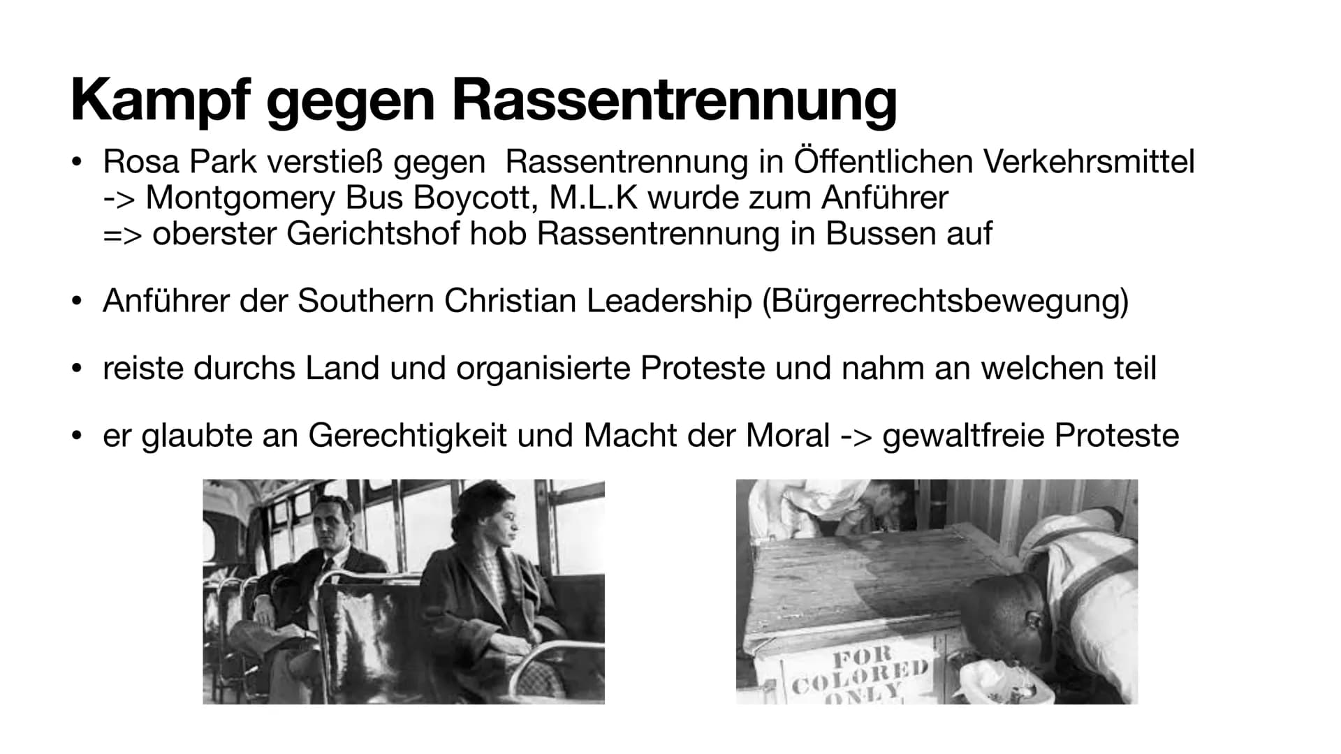 von Pauline Jost
Martin Luther
King
2.3. Inhaltsverzeichnis
●
●
●
●
Steckbrief
Einflüsse
Kampf gegen Rassentrennung
,,I have a dream Rede"
"