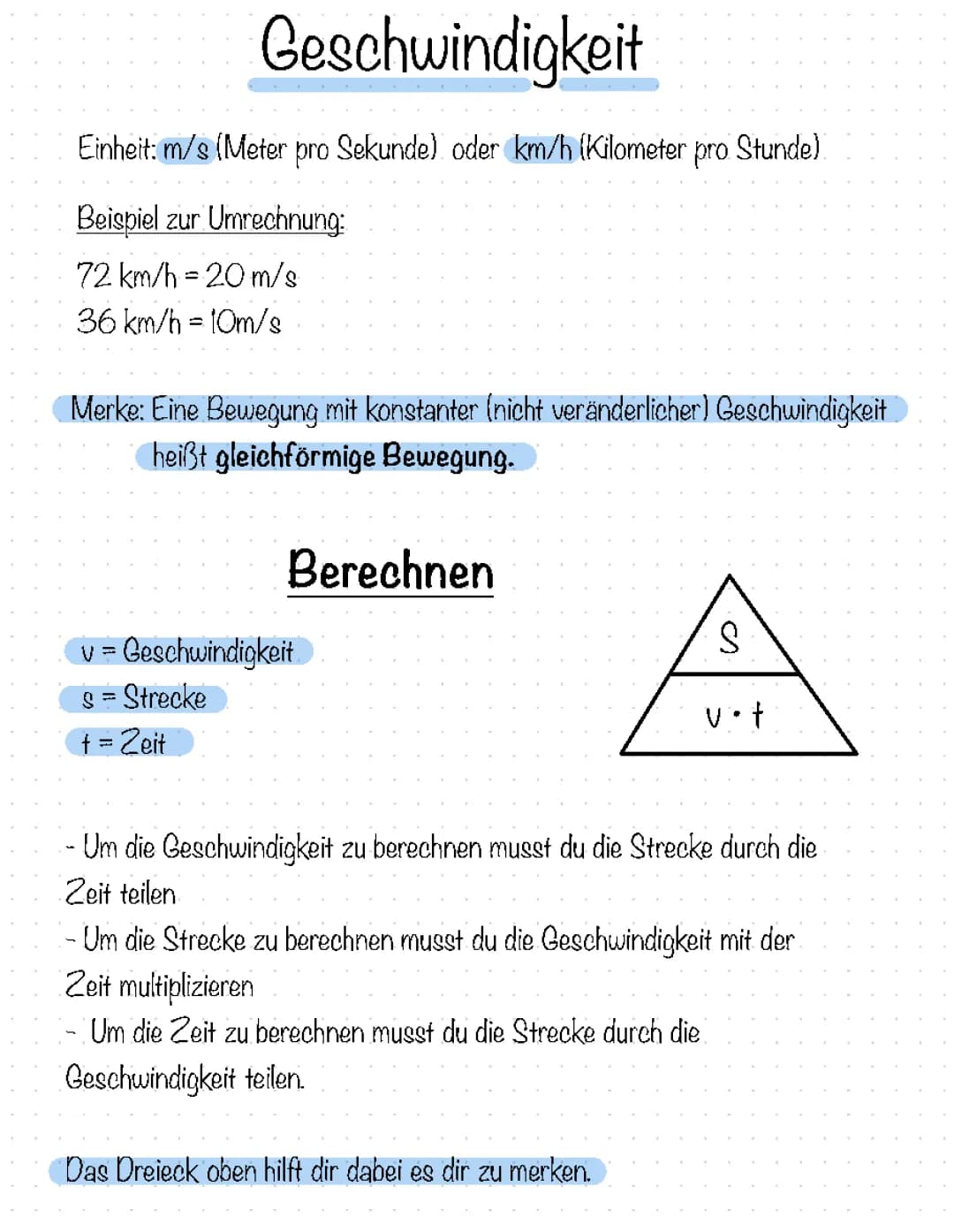 Geschwindigkeit