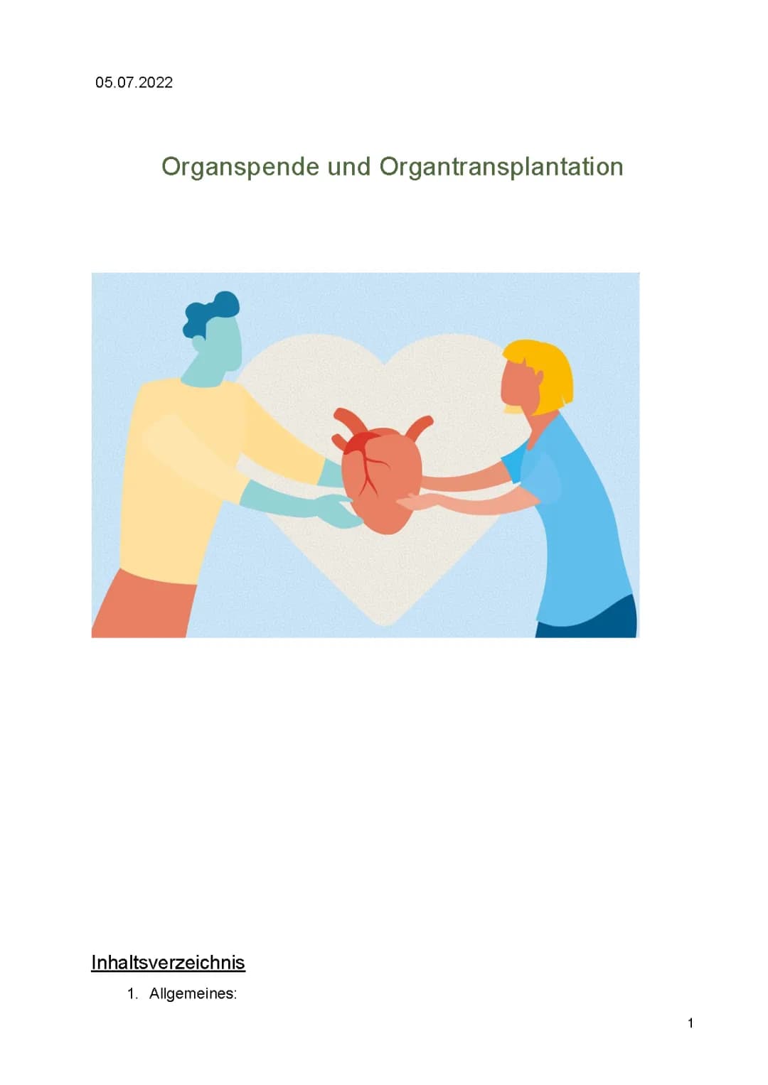 Organspende und Organtransplantation 