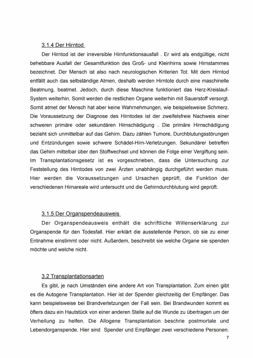 05.07.2022
Organspende und Organtransplantation
Inhaltsverzeichnis
1. Allgemeines:
1 1.1 Die Organspende
1.2 Die Organtransplantation
1.3 Wi