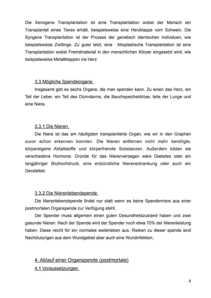 05.07.2022
Organspende und Organtransplantation
Inhaltsverzeichnis
1. Allgemeines:
1 1.1 Die Organspende
1.2 Die Organtransplantation
1.3 Wi