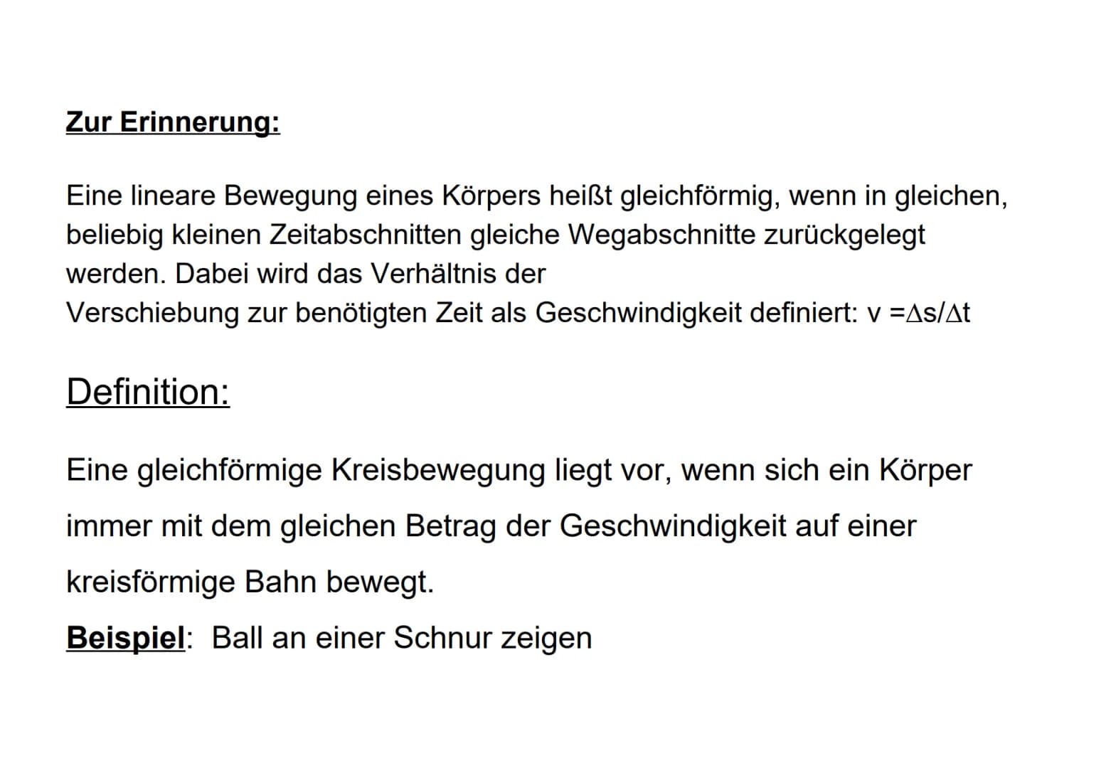 Kreisbewegung (Gleichförmig) Einführung:
Die Erde dreht sich und alles, was auf der Erde steht oder liegt, dreht
sich mit.
Wir alle drehen a