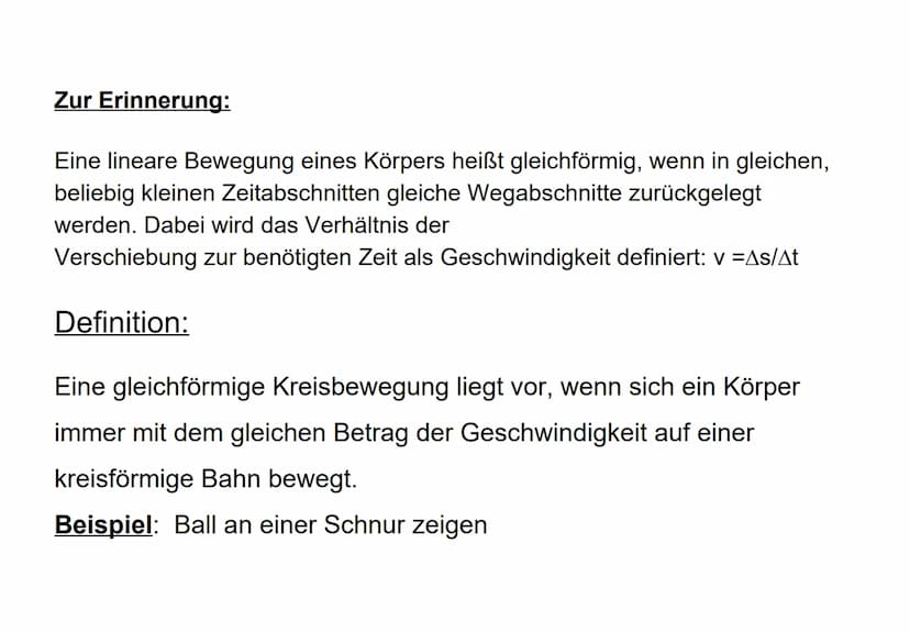 Kreisbewegung (Gleichförmig) Einführung:
Die Erde dreht sich und alles, was auf der Erde steht oder liegt, dreht
sich mit.
Wir alle drehen a
