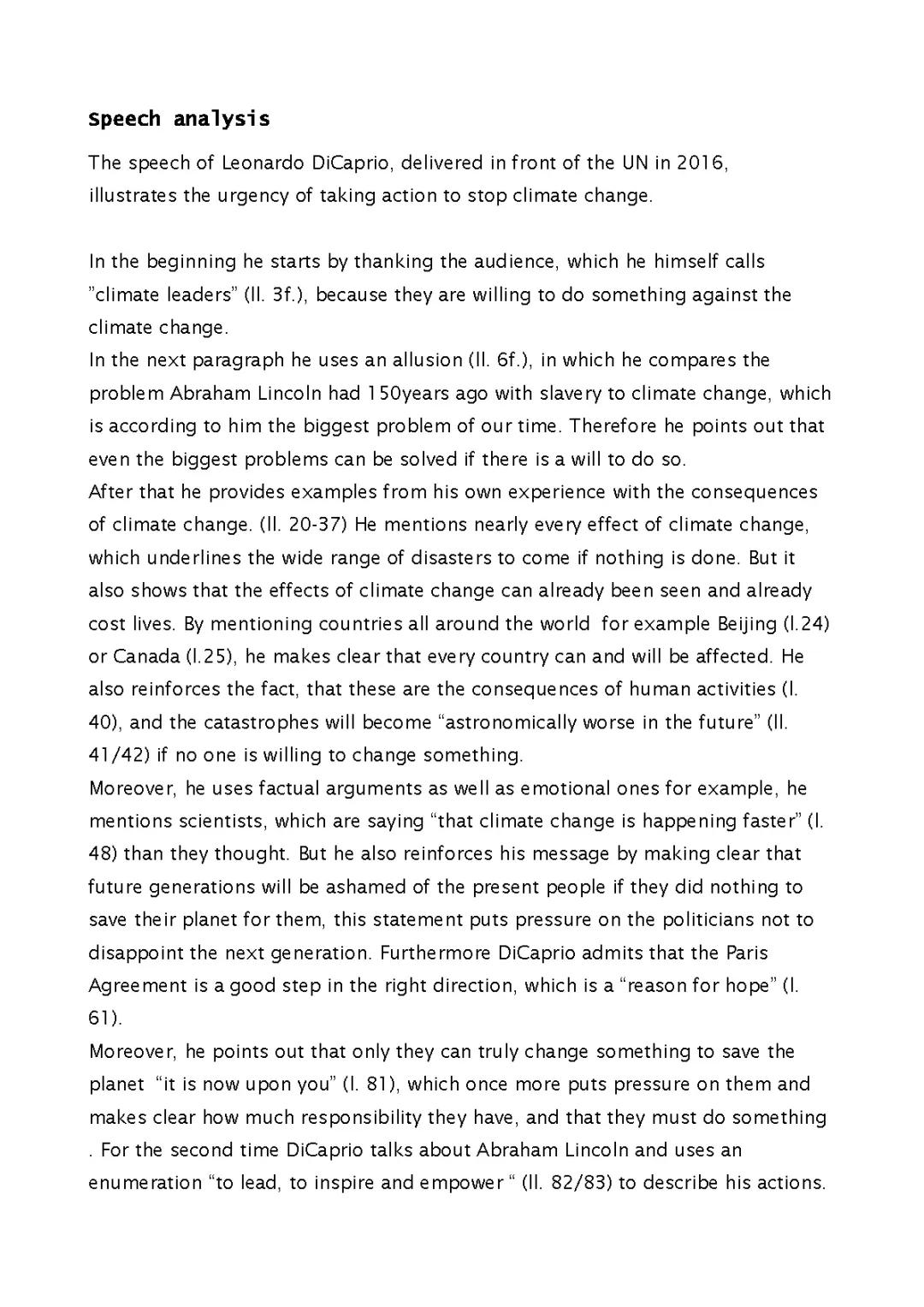 Speech Analysis (Leonardo DiCaprio