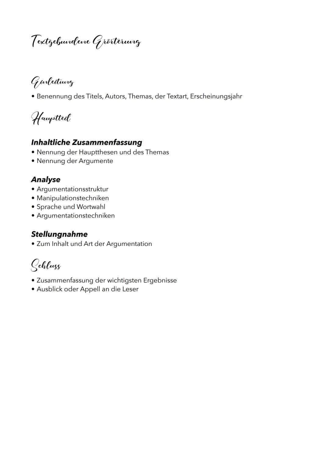 Materialgestütztes Schreiben
• Informierender Text
Argumentierender Text
●
Ginleitung
• Thema nennen
• Adressat angemessen und interesseweck