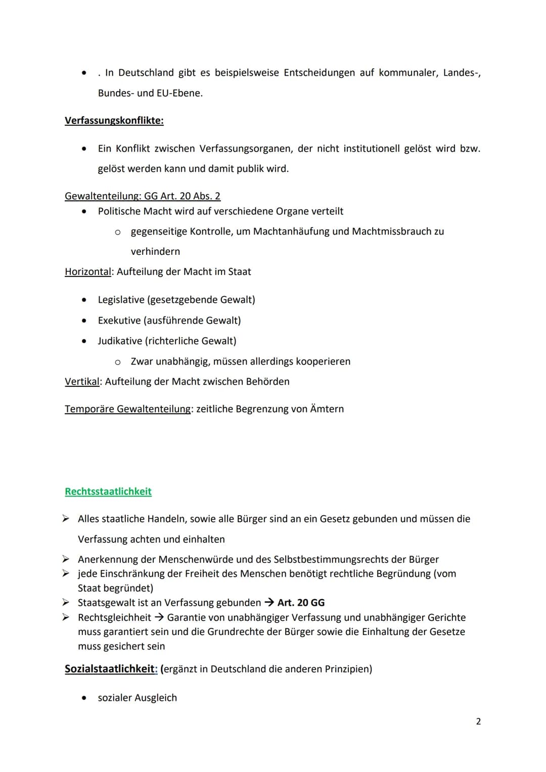 Q1.1 Verfassung und Verfassungswirklichkeit: Rechtsstaatlichkeit und
Verfassungskonflikte
Verfassungswirklichkeit nicht alle Normen sind bzw