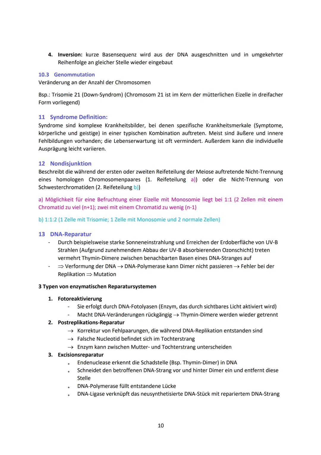 Biologie LK Lernzettel Abitur
1 Biologische Grundlagen
1.1 Unterschied von Eukaryoten und Prokaryoten
Eukaryoten (Euzyte)
Beispiel
Größe
Zel