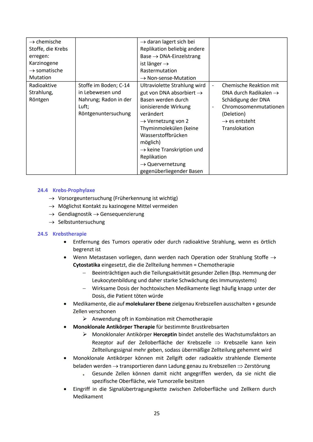 Biologie LK Lernzettel Abitur
1 Biologische Grundlagen
1.1 Unterschied von Eukaryoten und Prokaryoten
Eukaryoten (Euzyte)
Beispiel
Größe
Zel