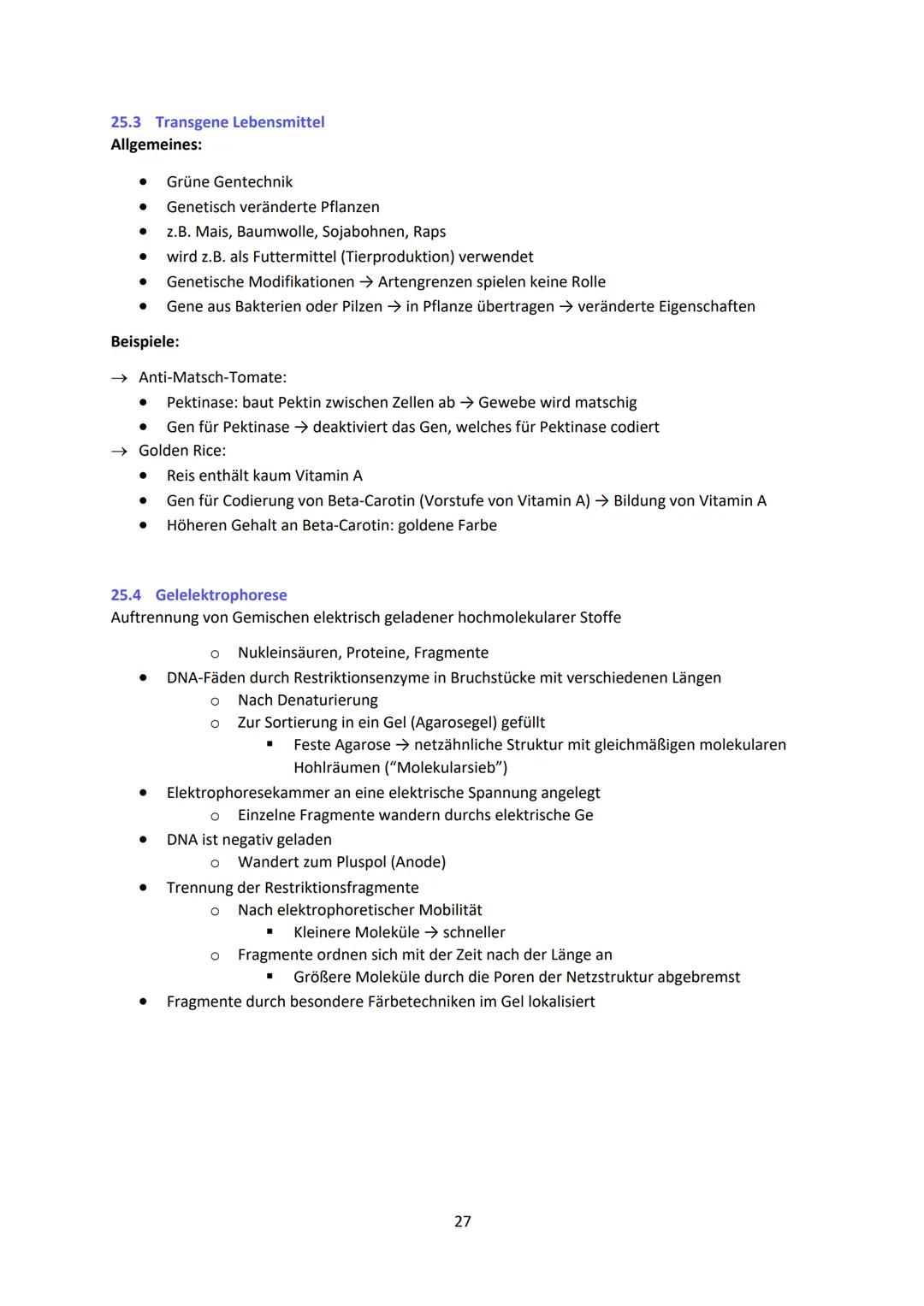 Biologie LK Lernzettel Abitur
1 Biologische Grundlagen
1.1 Unterschied von Eukaryoten und Prokaryoten
Eukaryoten (Euzyte)
Beispiel
Größe
Zel