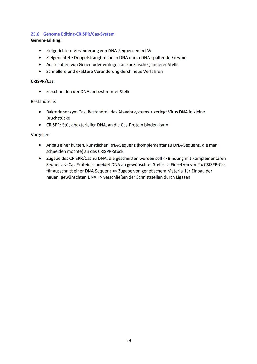 Biologie LK Lernzettel Abitur
1 Biologische Grundlagen
1.1 Unterschied von Eukaryoten und Prokaryoten
Eukaryoten (Euzyte)
Beispiel
Größe
Zel