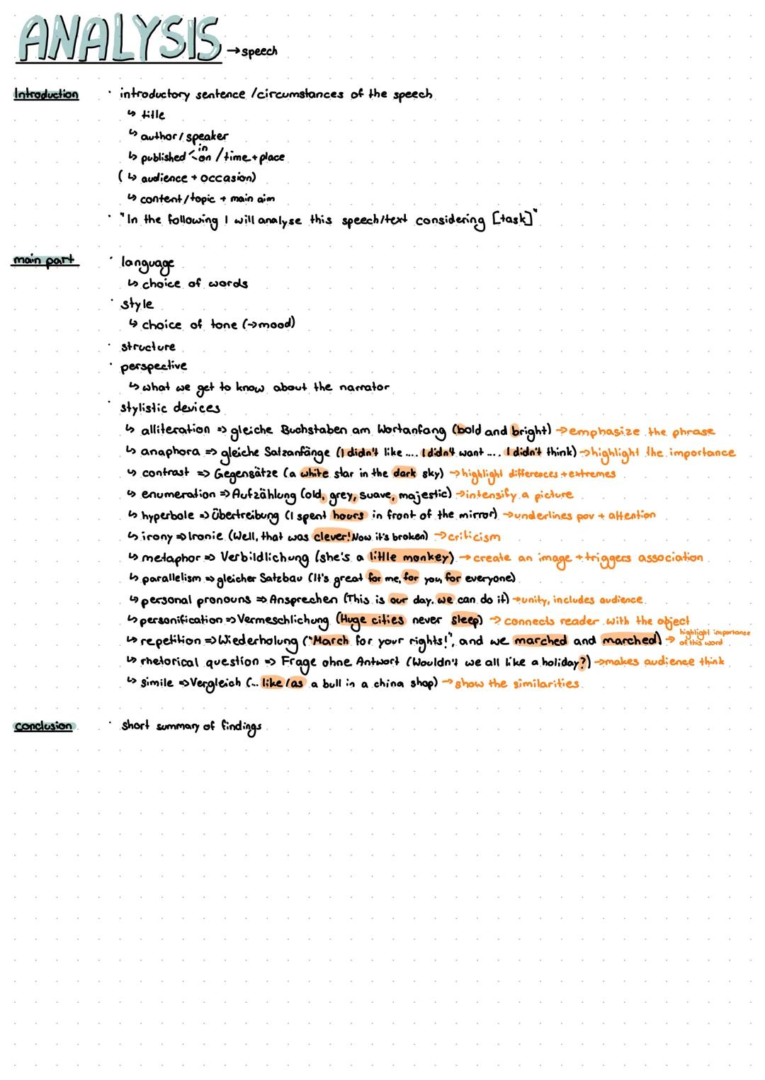 # SUMMARY

Introduction

- introductory sentence
- article, speech, comment,...
- ↳ author/speaker
- Is titel
- Is published-on/time+ place
