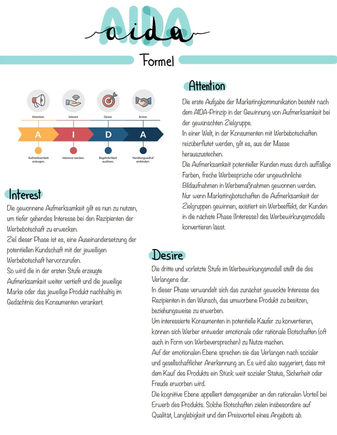 Attention
Aufmerksamkeit
erzeugen.
Interest
Interesse wecken.
aida
Formel
Desire
D
Begehrlichkeit
auslösen.
Interest
Die gewonnene Aufmerksa