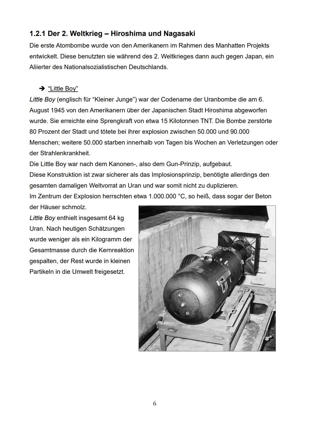 Atombomben ATOMBOMBEN ●
●
Strahlung
ATOMWAFFE WAS IST DAS?
Auch Kernwaffen oder Nuklearwaffen genannt
Explosion beruht auf atomaren unkontro