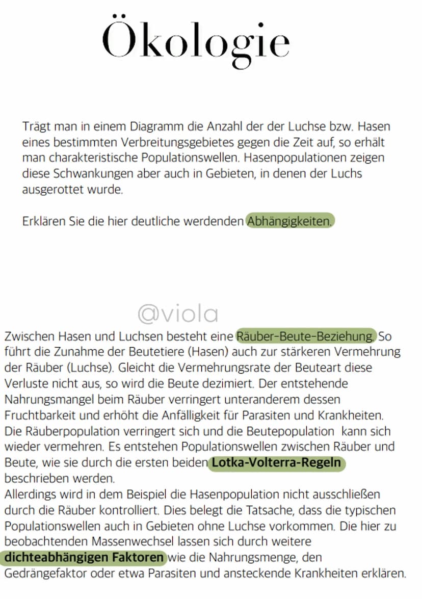 Ökologie
Definiere folgende Begriffe:
Biotop
Biozönose
Ökosystem
Ökosphäre
@viola
Biotop: Lebensraum für die Organismen eines Ökosystems
Bio