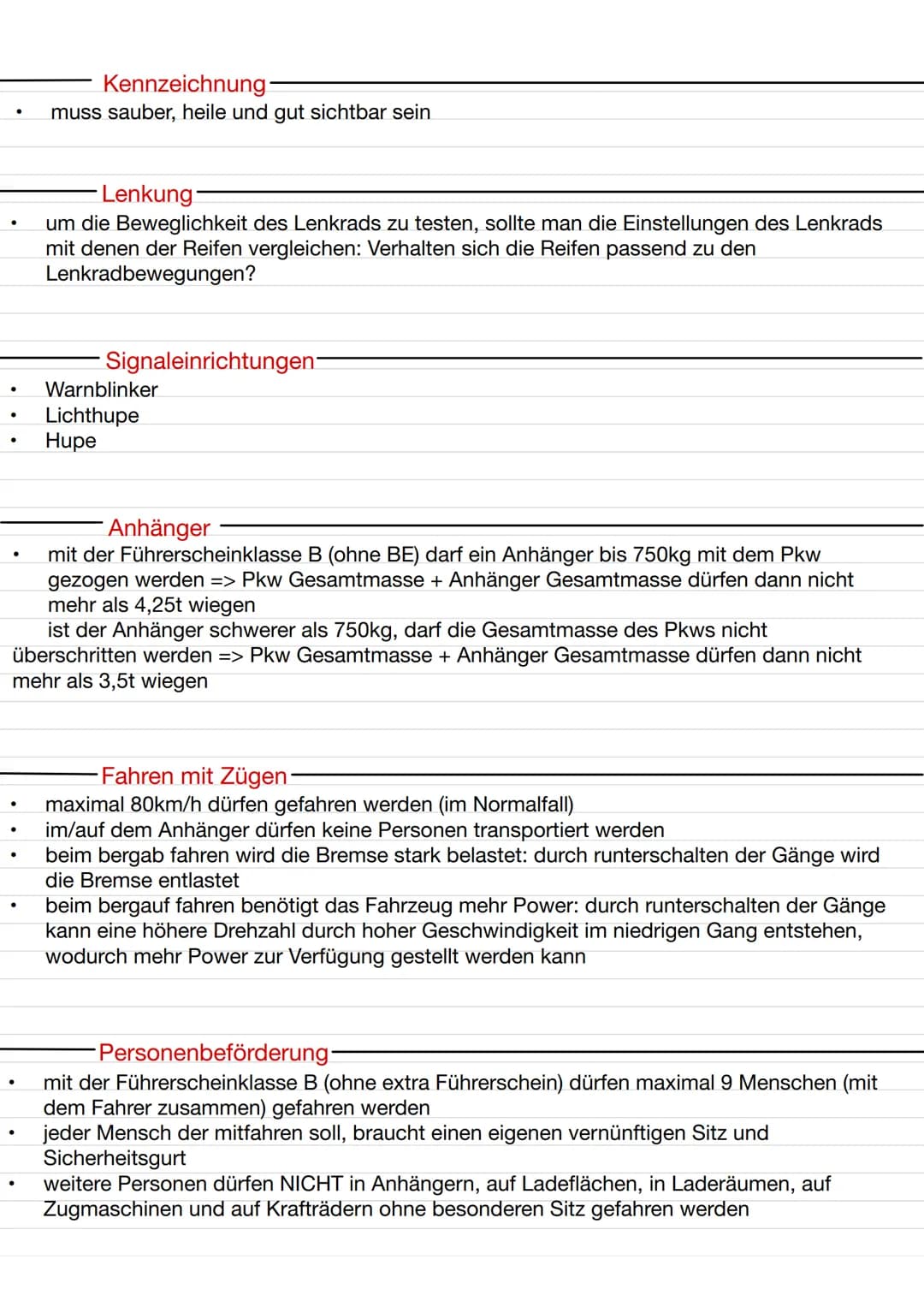 Bereifung-
=> äußere Beschädigungen
Ist der Reifen heile?
=> Profiltiefe
●
●
Verkehrssicherheit -L
=> Luftdruck
wird individuell (je nach Au