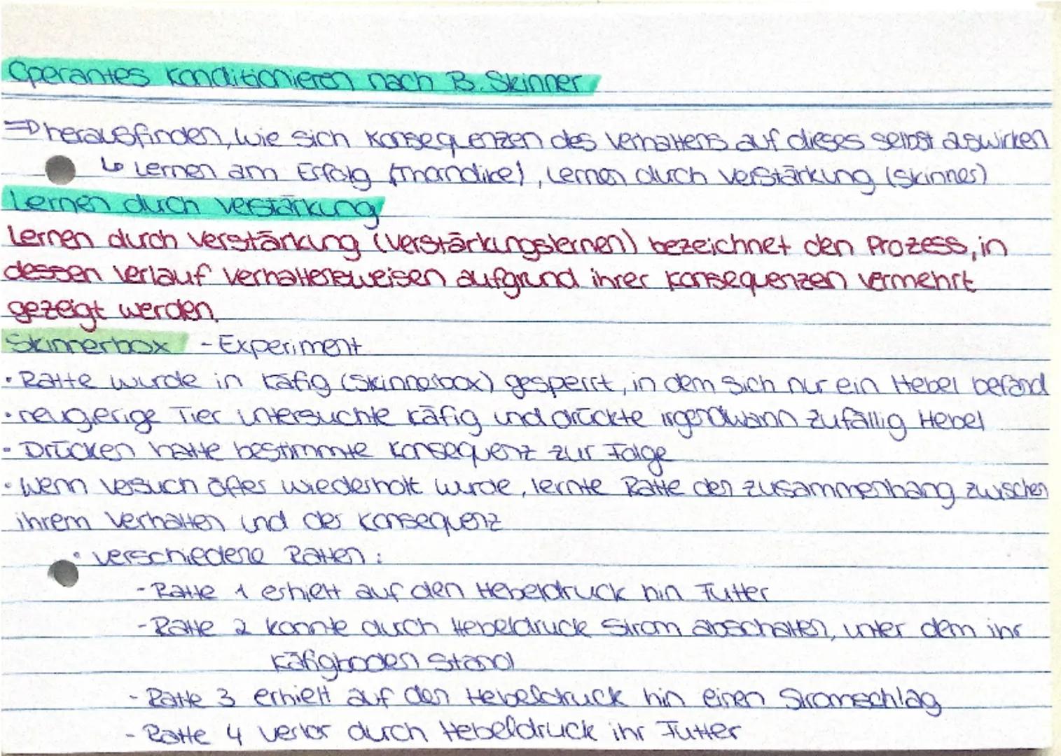 # Behaviorismus am Bsp. Konditionierungstheorien

Grundlegende Annahme des Behaviorismus ist, dass alles Verhalten erlernt
ist und wieder ve
