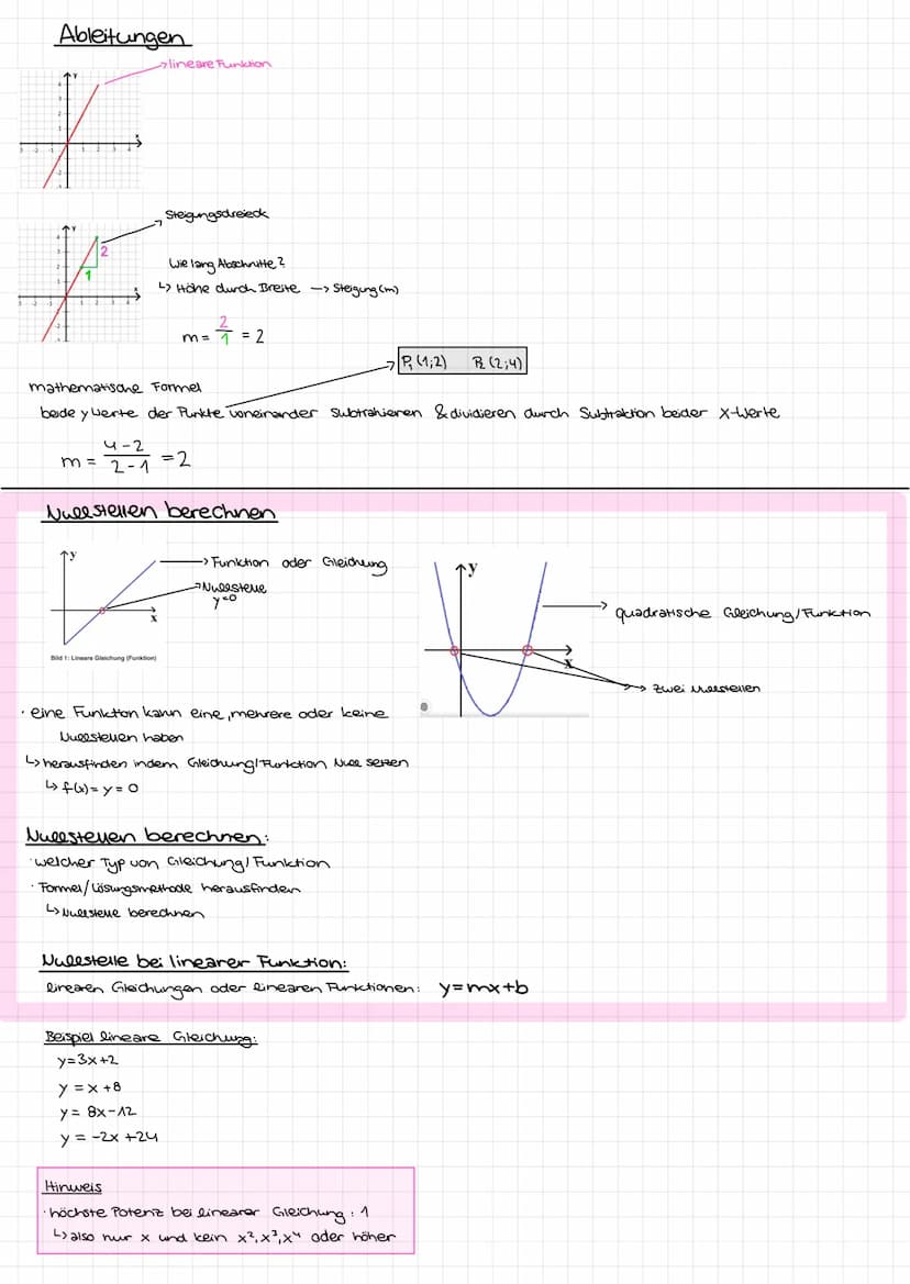 (lokale) Extremstelle bestimmen
notw. Bed.: f'(x)=0
hin. Bed.
: f'(x) = 0 und VZW.
Xo als mögliche Extremstelle
TP: f'(xoth) <0
f'(xoth) >0
