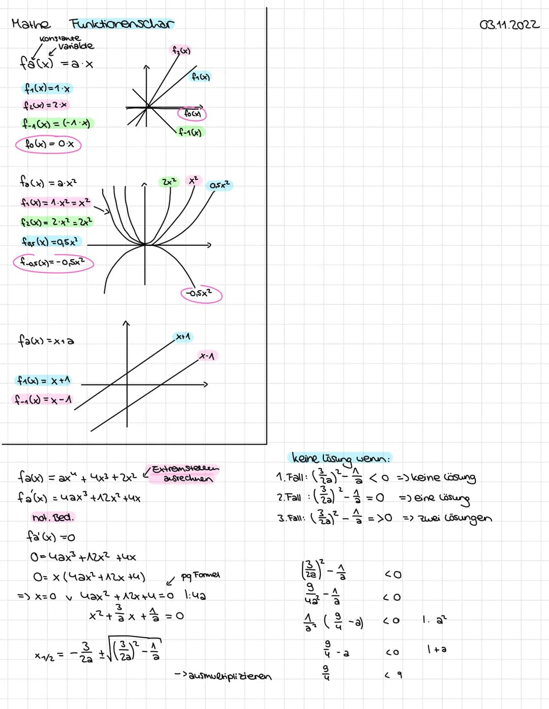 (lokale) Extremstelle bestimmen
notw. Bed.: f'(x)=0
hin. Bed.
: f'(x) = 0 und VZW.
Xo als mögliche Extremstelle
TP: f'(xoth) <0
f'(xoth) >0
