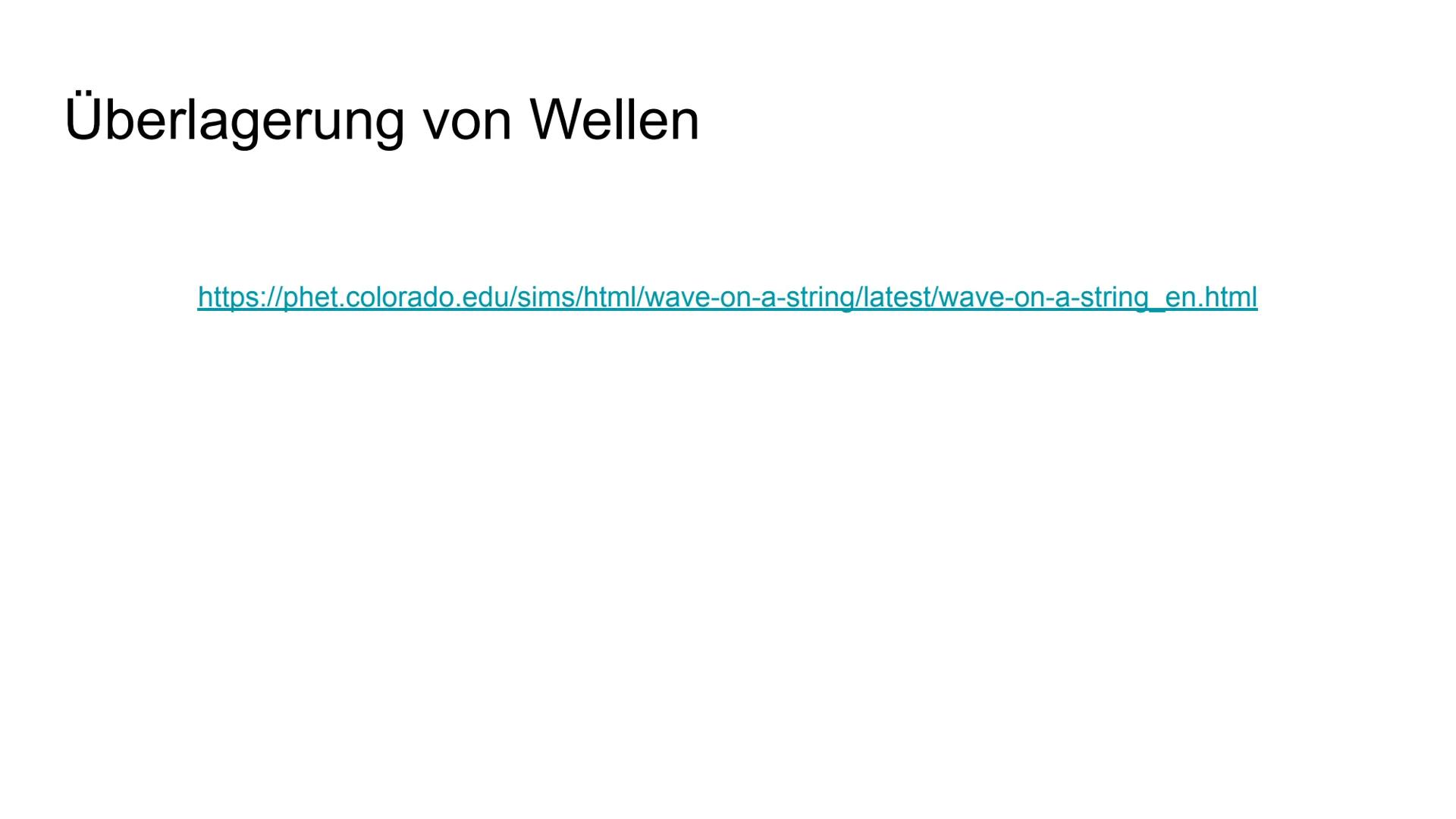 Physik GK
Mechanische Wellen Inhaltsverzeichnis
-
-
-
-
Entstehung von mech. Wellen
Ausbreitung von mech. Wellen
Überlagerung von Wellen
Ste