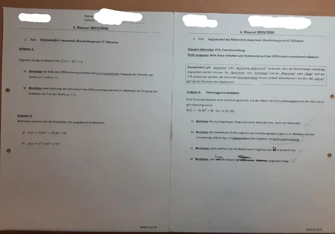 Lerne die Durchschnittliche Steigung im Intervall und die H-Methode!