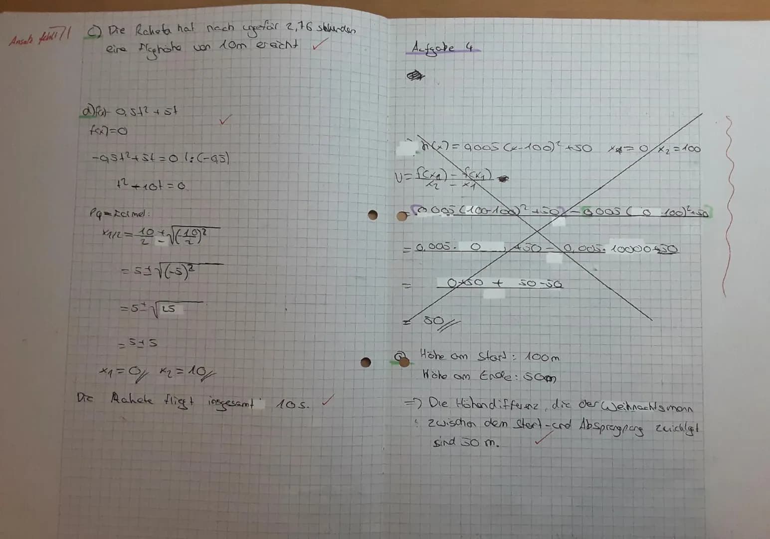 Aufgabe 1:
1. Teil: Hilfsmittelfrei (maximale Bearbeitungszeit 25 Minuten)
Gegeben ist die Funktion f mit f(x) = 2x² +6
Name:
Datum:
2. Klau