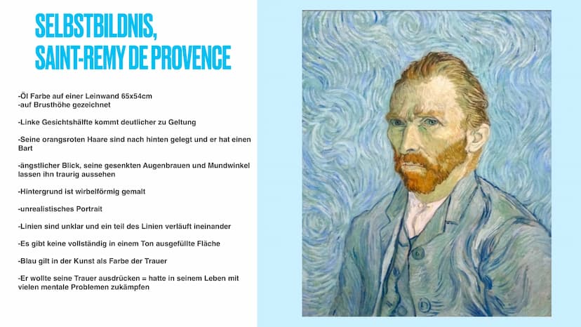 VINCENT VAN GOGH
Lea Luc, Hendrick, Koutar, Elisabeth
RISPAU SELBSTBILDNIS MIT
VERBUNDENEM OHR
-
1889
Öl auf Leinwand
60x49cm
Verbundenes Oh