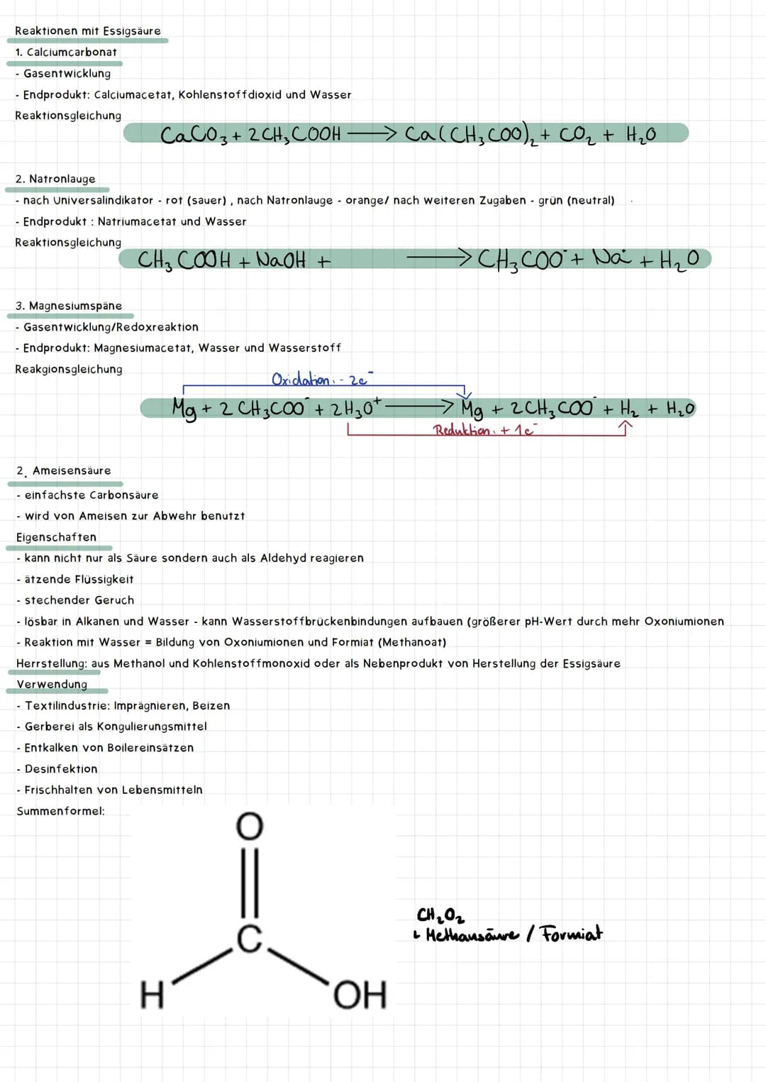 Themen
- Alkohole/Oxidation von Alkoholen
- Alkanole
- Aldehyde
- Ketone
- Nachweisreaktionen für Aldehyde/Ketone
- Carbonsäure (Ameisensäur