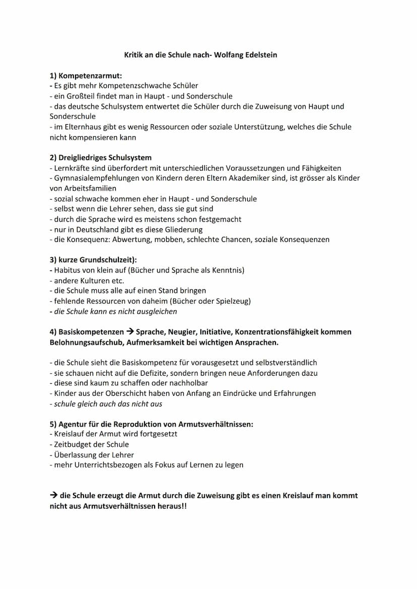,,Funktionen der Schule" - nach Helmut Fend und Hartmut von Hentig
Der Pädagoge Helmut Fend, beschreibt 4 Funktionen der Schule, indem er
se